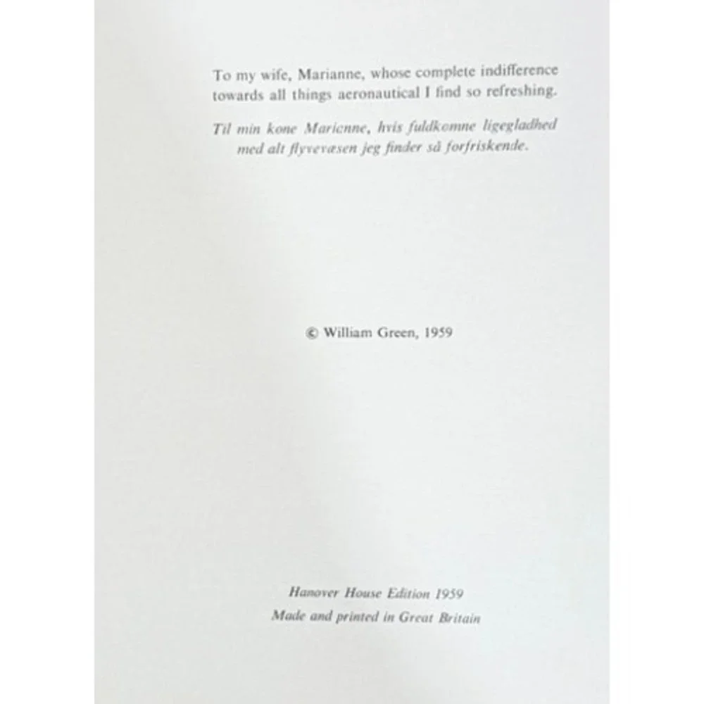 Famous Bombers of the Second World War 1959 William Green Hanover House Book